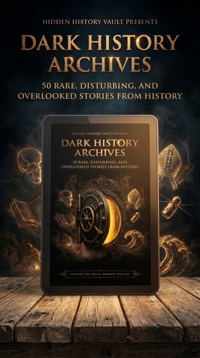 Dark History Archives ebook cover displayed as a historical archive vault